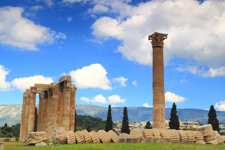 Admire the columns that survive